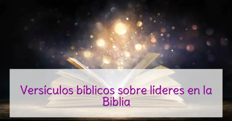 Versículos bíblicos sobre líderes en la Biblia