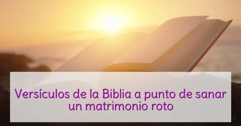 Versículos de la Biblia a punto de sanar un matrimonio roto