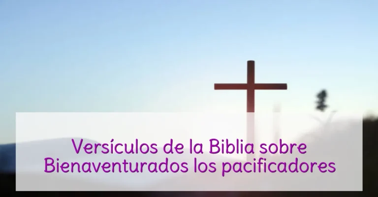 Versículos de la Biblia sobre Bienaventurados los pacificadores