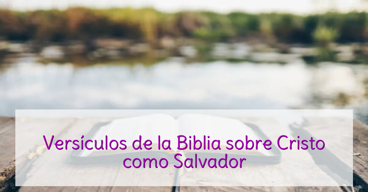 Versículos de la Biblia sobre Cristo como Salvador