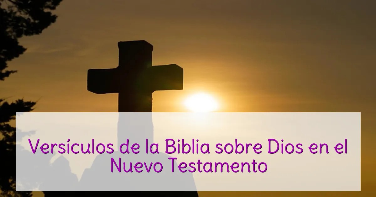 Versículos de la Biblia sobre Dios en el Nuevo Testamento