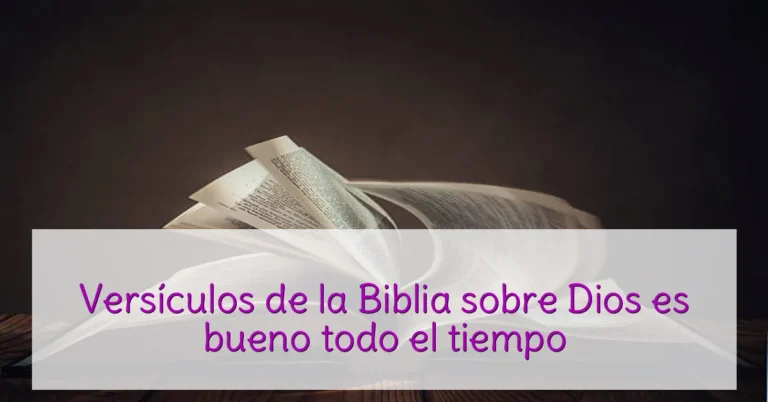 Versículos de la Biblia sobre Dios es bueno todo el tiempo