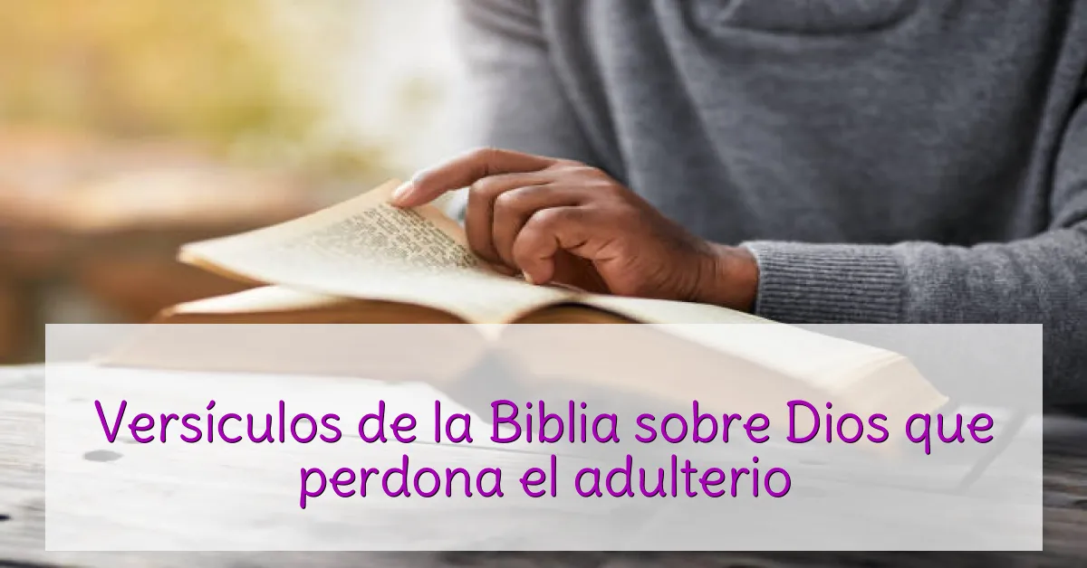 Versículos de la Biblia sobre Dios que perdona el adulterio