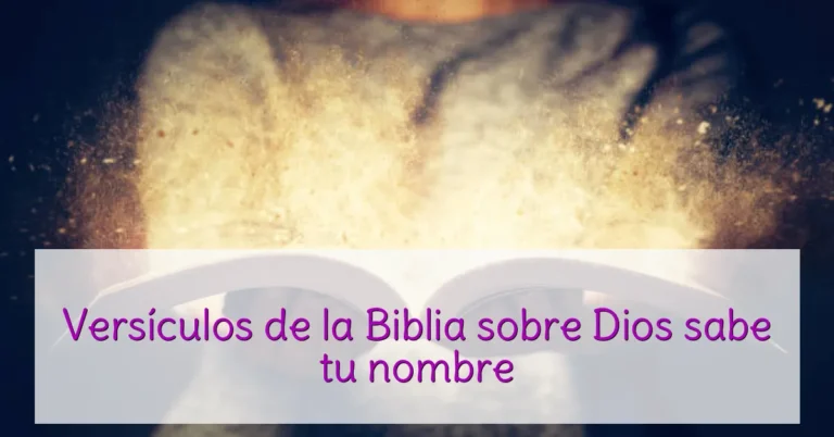 Versículos de la Biblia sobre Dios sabe tu nombre