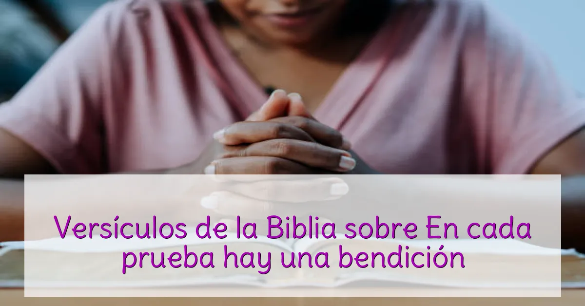 Versículos de la Biblia sobre En cada prueba hay una bendición