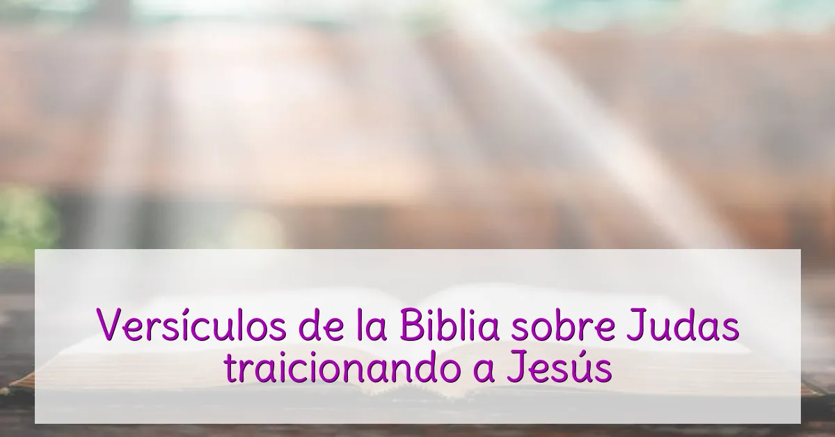 Versículos de la Biblia sobre Judas traicionando a Jesús