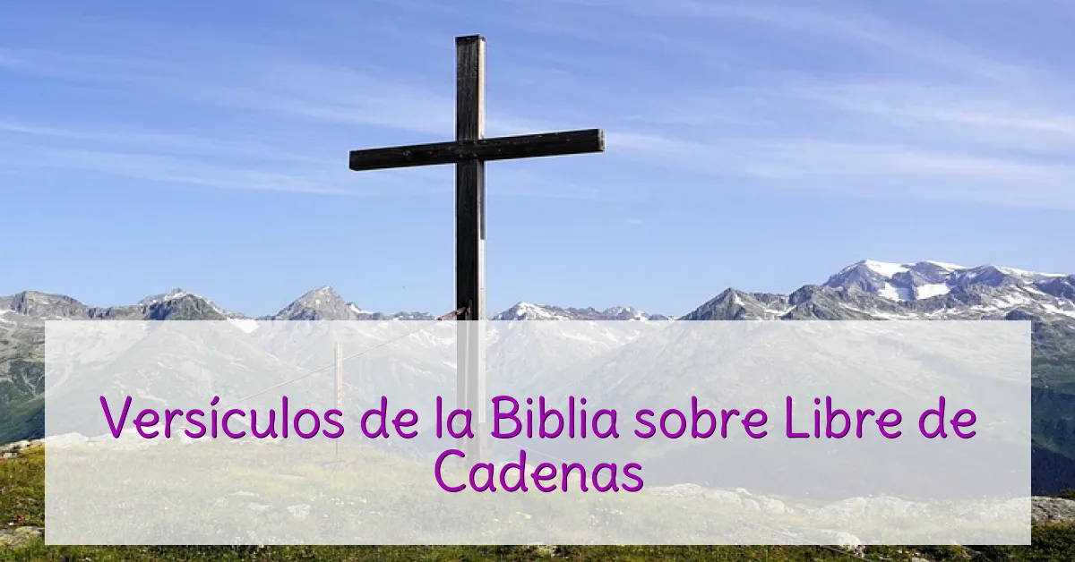 Versículos de la Biblia sobre Libre de Cadenas
