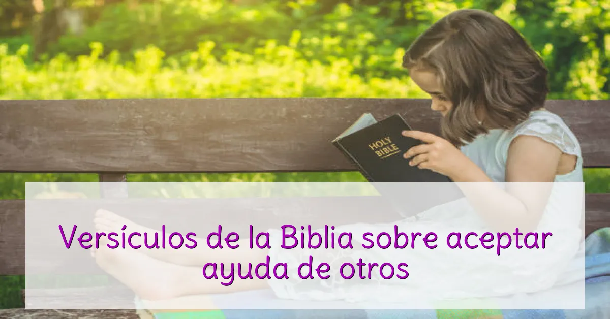 Versículos de la Biblia sobre aceptar ayuda de otros