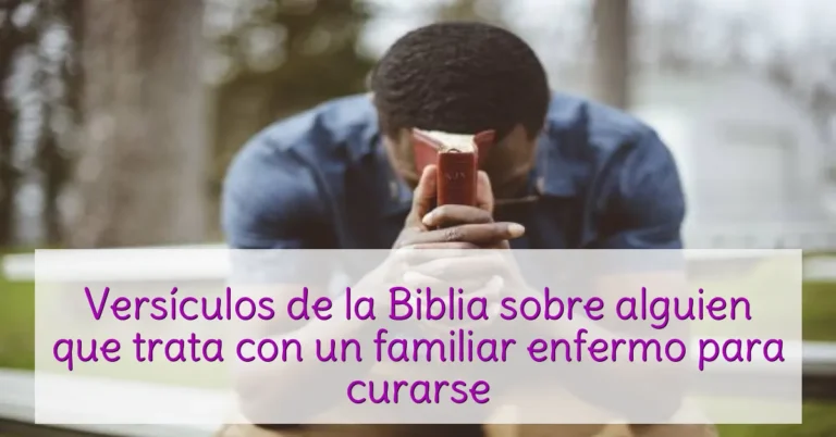 Versículos de la Biblia sobre alguien que trata con un familiar enfermo para curarse