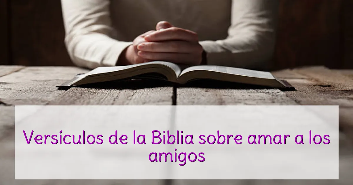 Versículos de la Biblia sobre amar a los amigos