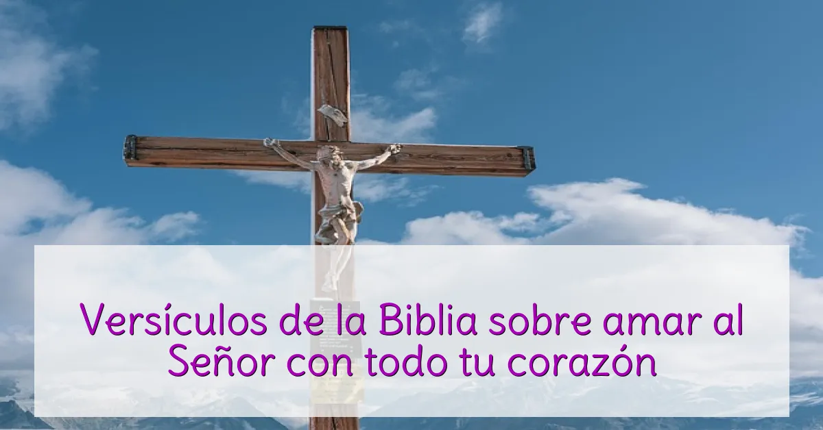 Versículos de la Biblia sobre amar al Señor con todo tu corazón