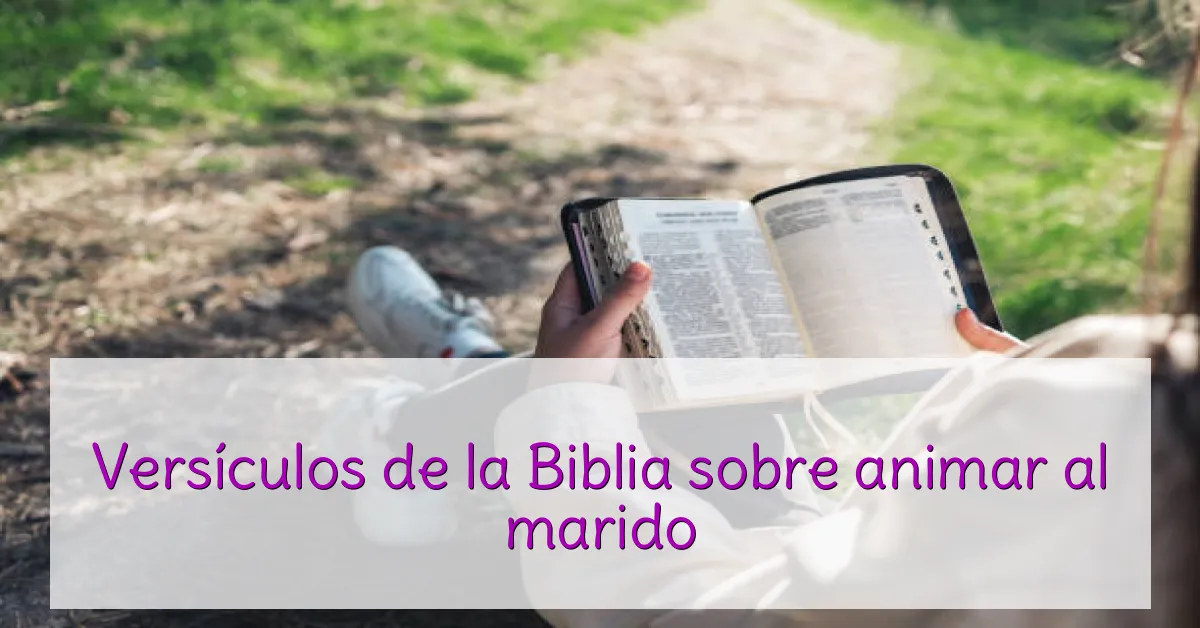 Versículos de la Biblia sobre animar al marido