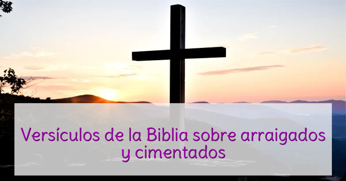 Versículos de la Biblia sobre arraigados y cimentados