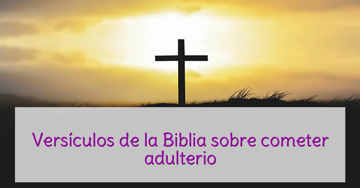 Versículos de la Biblia sobre cometer adulterio