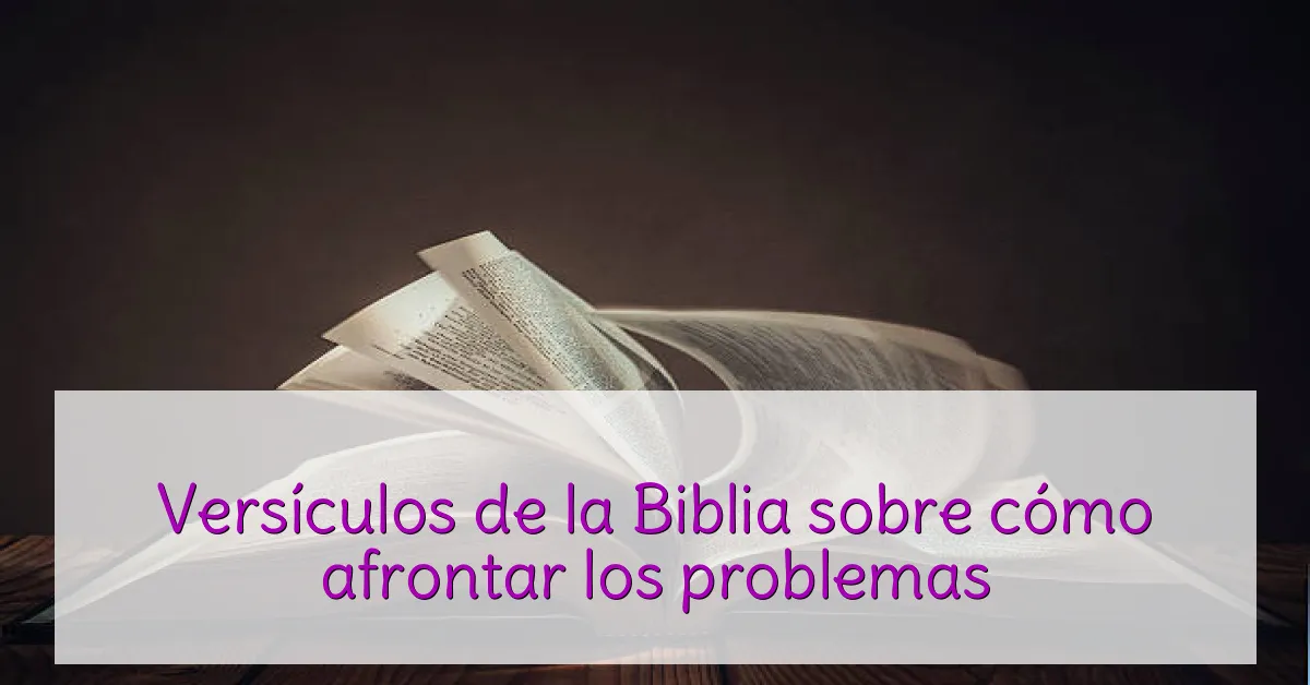 Versículos de la Biblia sobre cómo afrontar los problemas