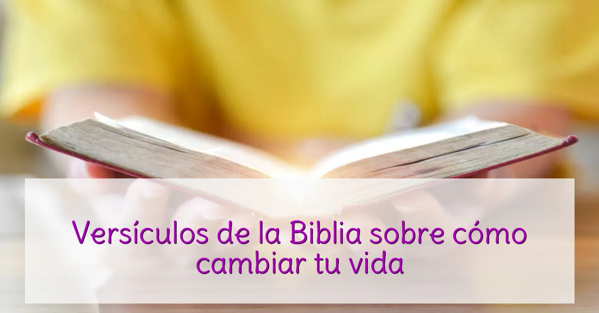 Versículos de la Biblia sobre cómo cambiar tu vida