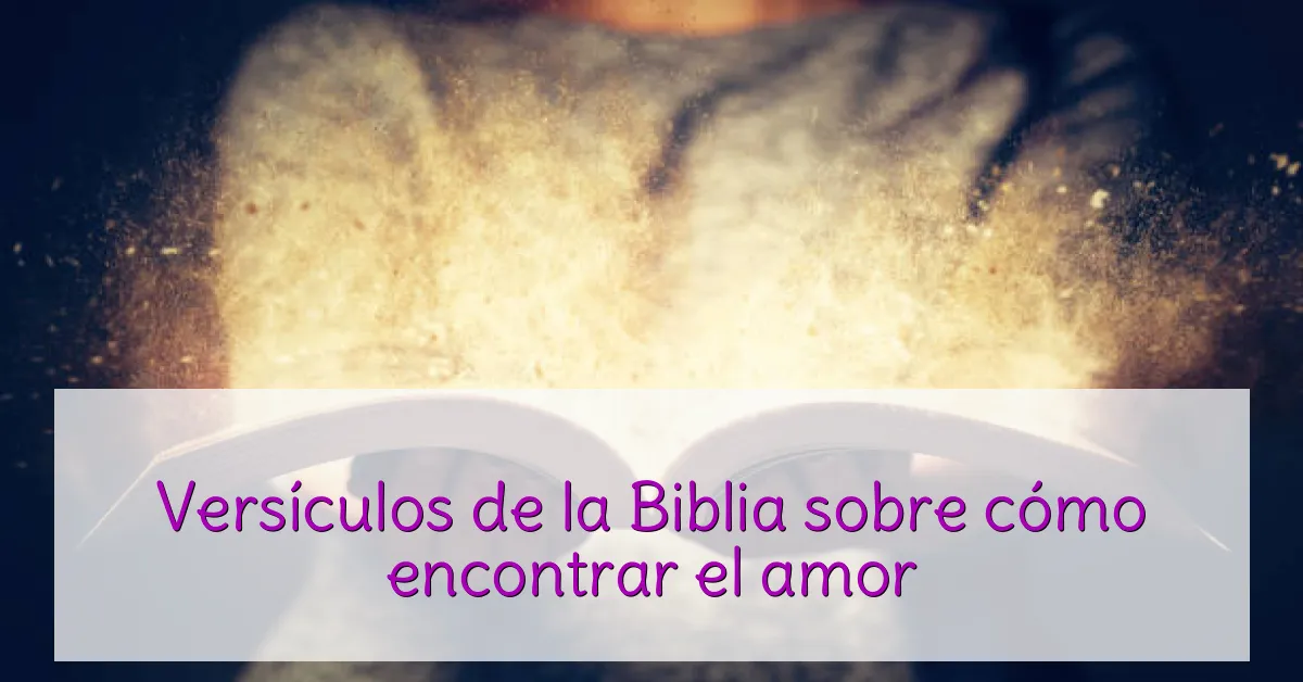 Versículos de la Biblia sobre cómo encontrar el amor