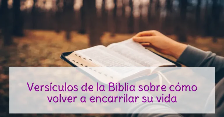 Versículos de la Biblia sobre cómo volver a encarrilar su vida
