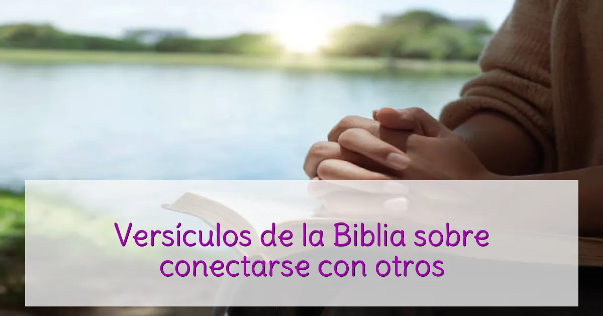 Versículos de la Biblia sobre conectarse con otros