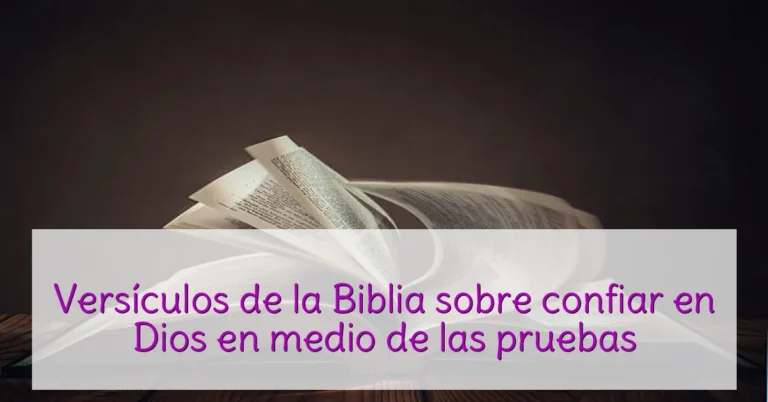 Versículos de la Biblia sobre confiar en Dios en medio de las pruebas