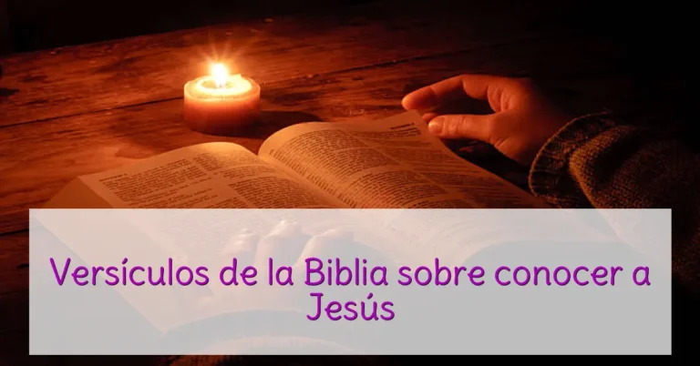 Versículos de la Biblia sobre conocer a Jesús