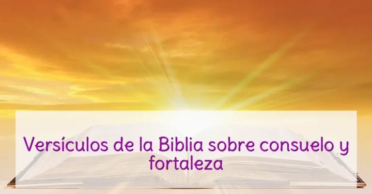 Versículos de la Biblia sobre consuelo y fortaleza