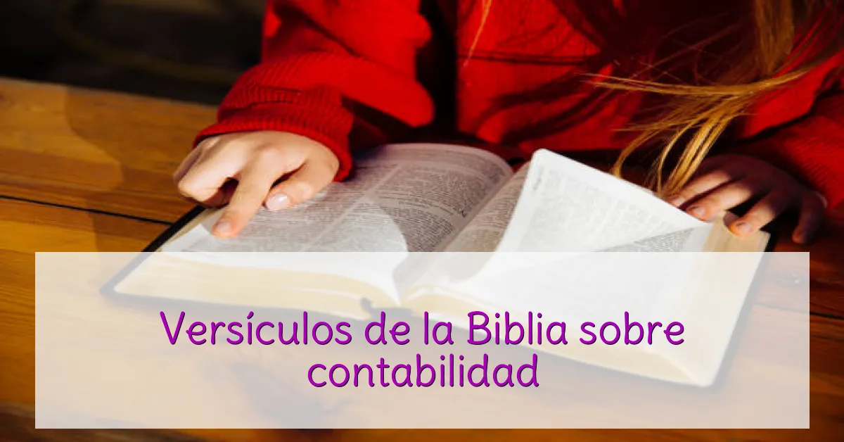 Versículos de la Biblia sobre contabilidad