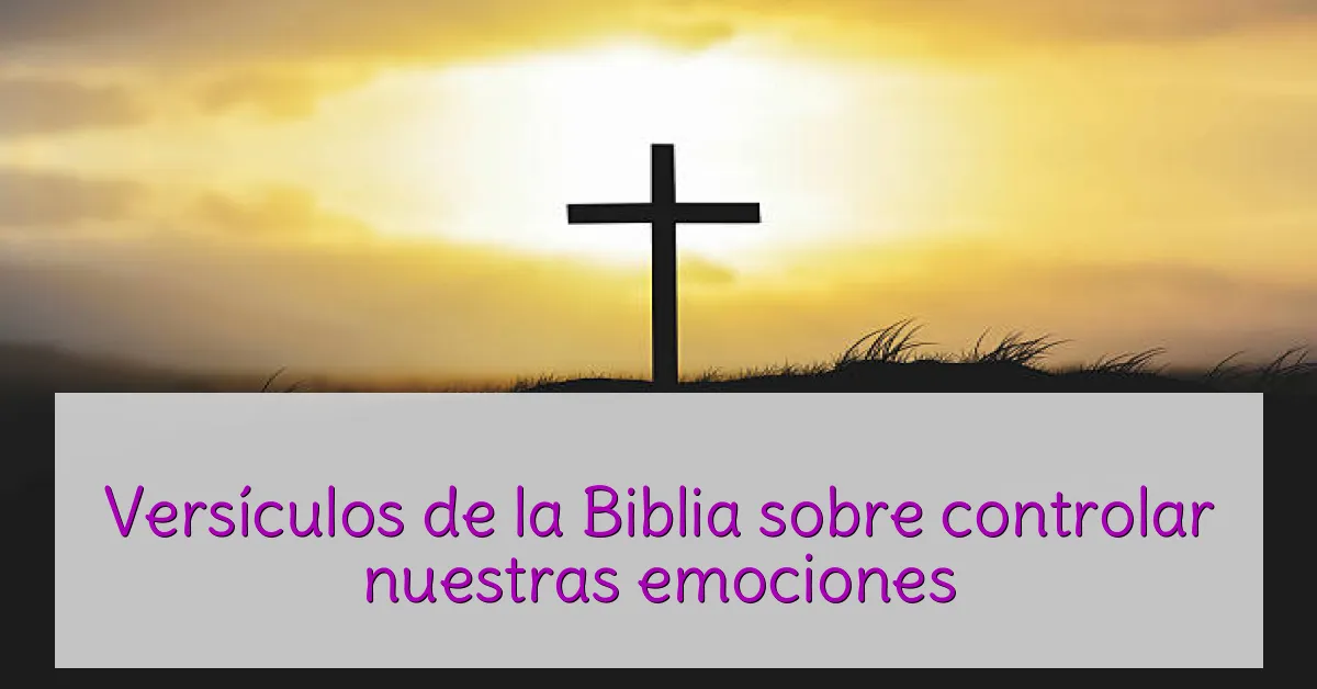 Versículos de la Biblia sobre controlar nuestras emociones