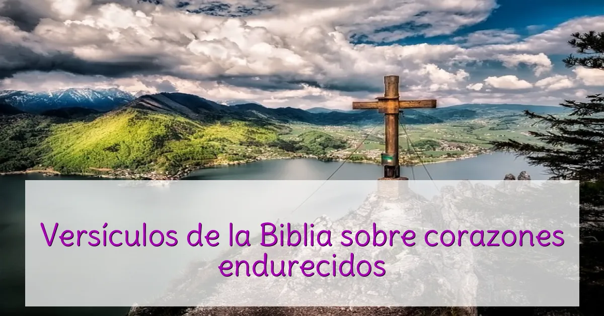 Versículos de la Biblia sobre corazones endurecidos
