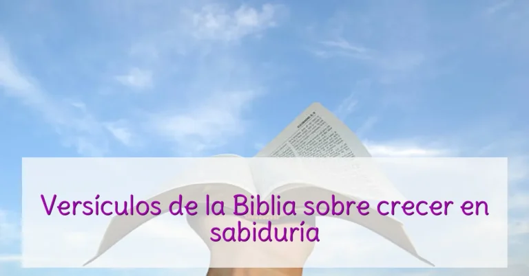 Versículos de la Biblia sobre crecer en sabiduría