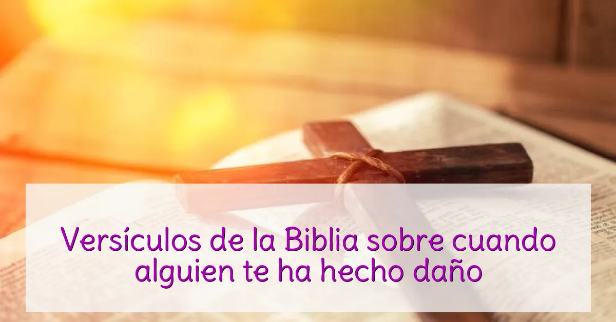 Versículos de la Biblia sobre cuando alguien te ha hecho daño
