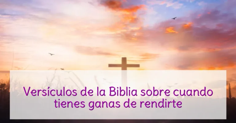 Versículos de la Biblia sobre cuando tienes ganas de rendirte