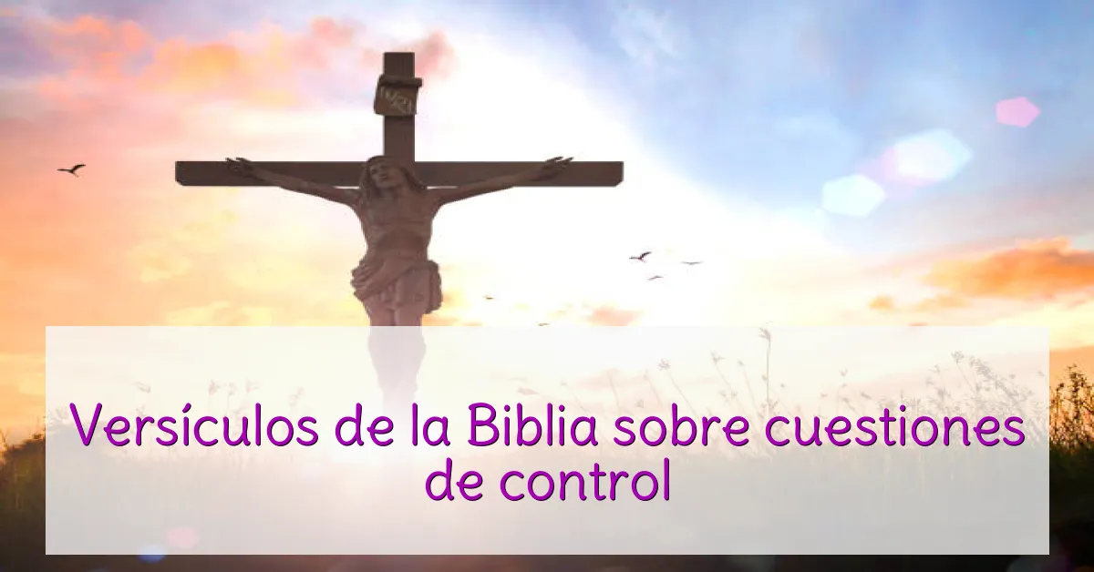 Versículos de la Biblia sobre cuestiones de control