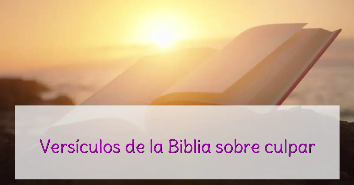 Versículos de la Biblia sobre culpar