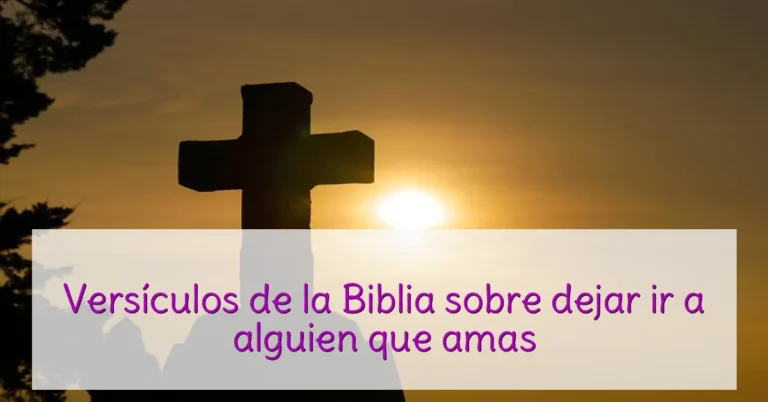 Versículos de la Biblia sobre dejar ir a alguien que amas