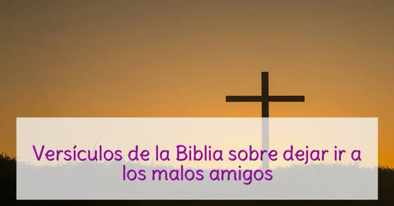 Versículos de la Biblia sobre dejar ir a los malos amigos