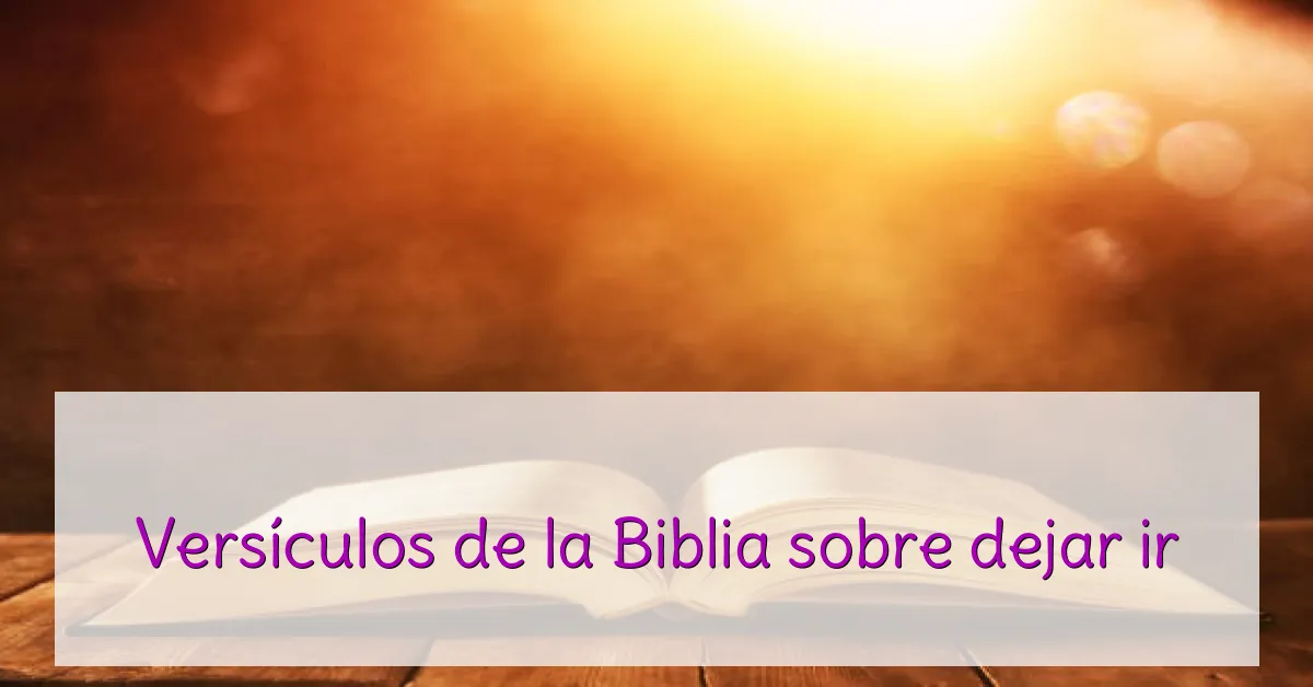 Versículos de la Biblia sobre dejar ir