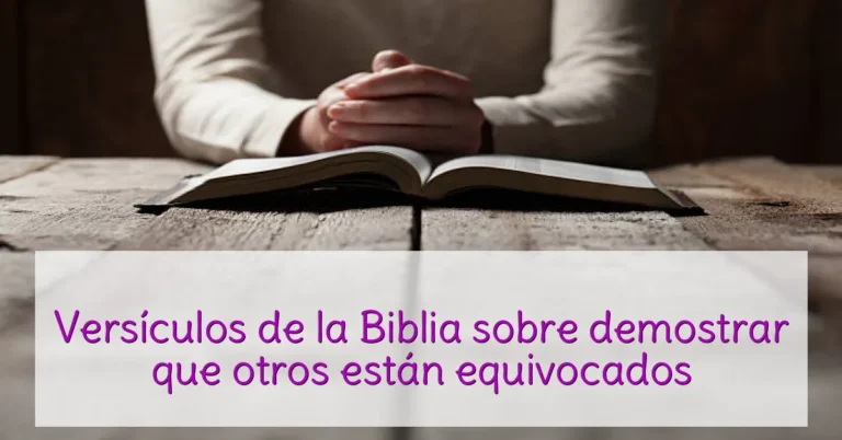 Versículos de la Biblia sobre demostrar que otros están equivocados