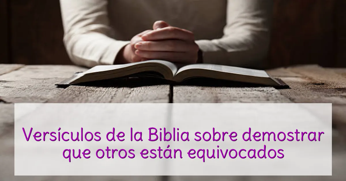 Versículos de la Biblia sobre demostrar que otros están equivocados