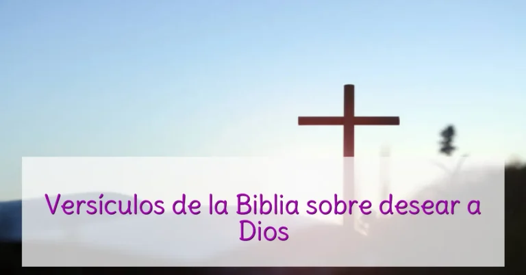 Versículos de la Biblia sobre desear a Dios