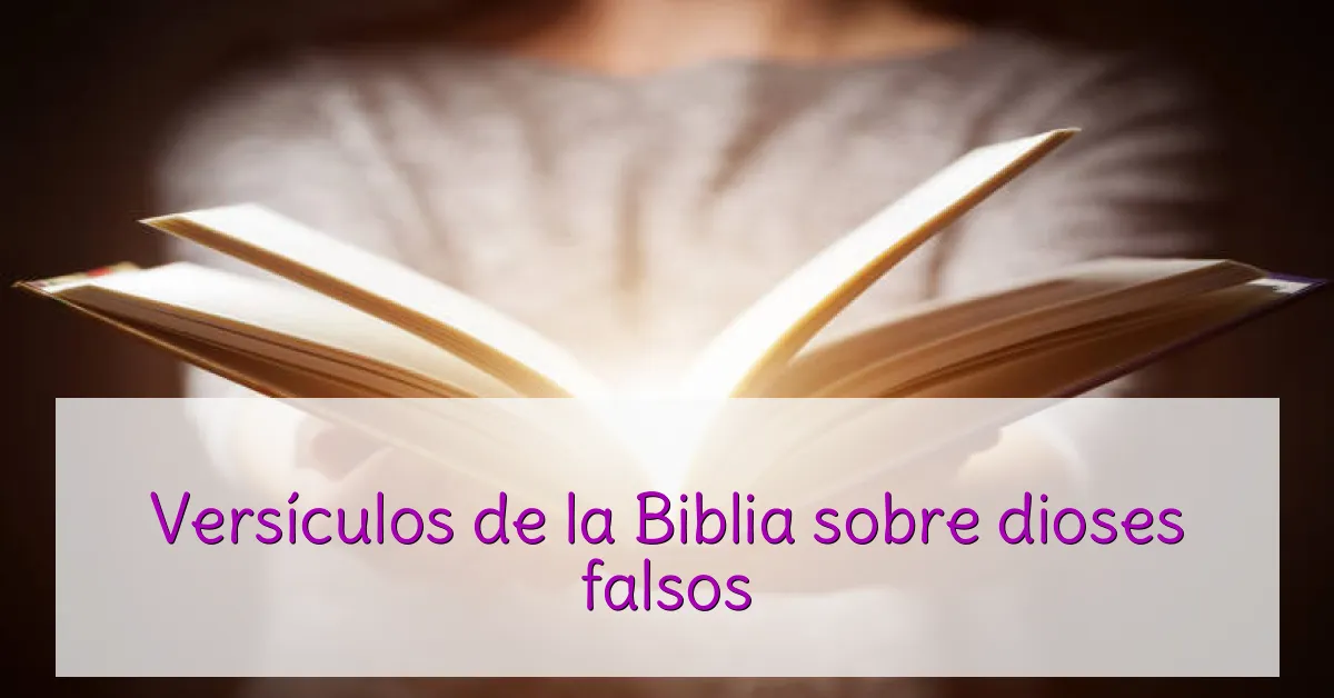 Versículos de la Biblia sobre dioses falsos