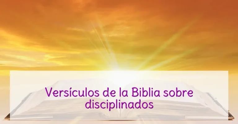 Versículos de la Biblia sobre disciplinados