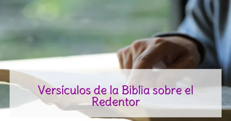 Versículos de la Biblia sobre el Redentor
