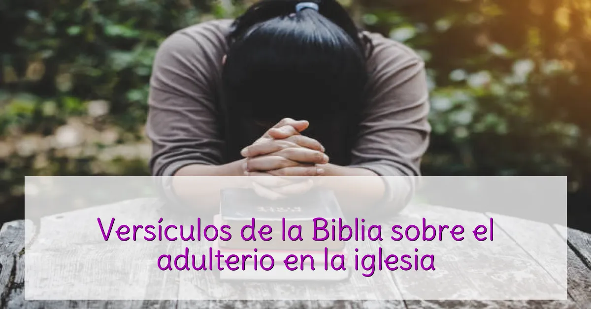 Versículos de la Biblia sobre el adulterio en la iglesia
