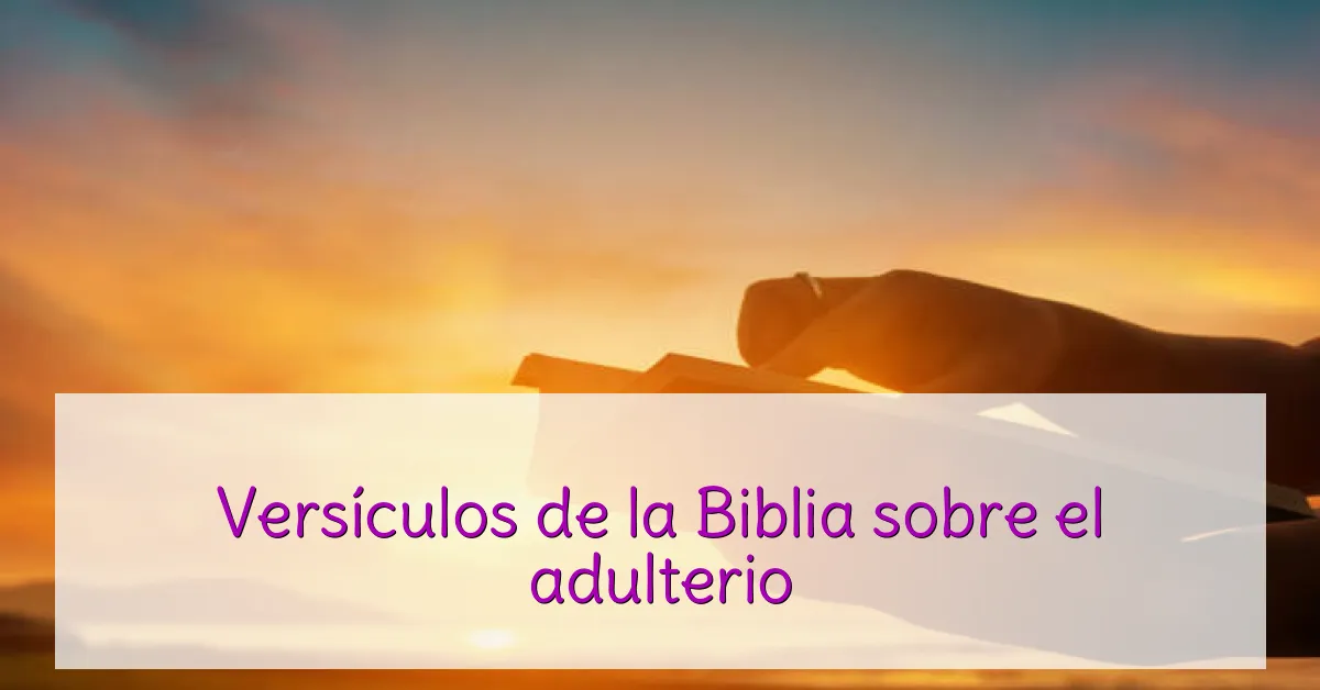 Versículos de la Biblia sobre el adulterio
