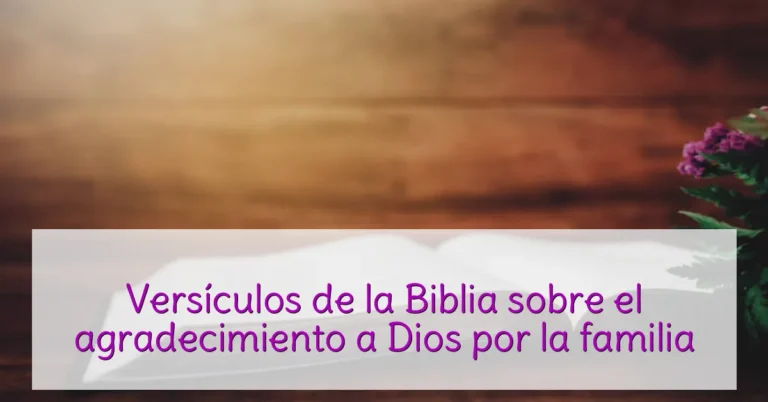Versículos de la Biblia sobre el agradecimiento a Dios por la familia