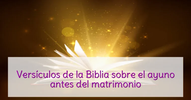 Versículos de la Biblia sobre el ayuno antes del matrimonio
