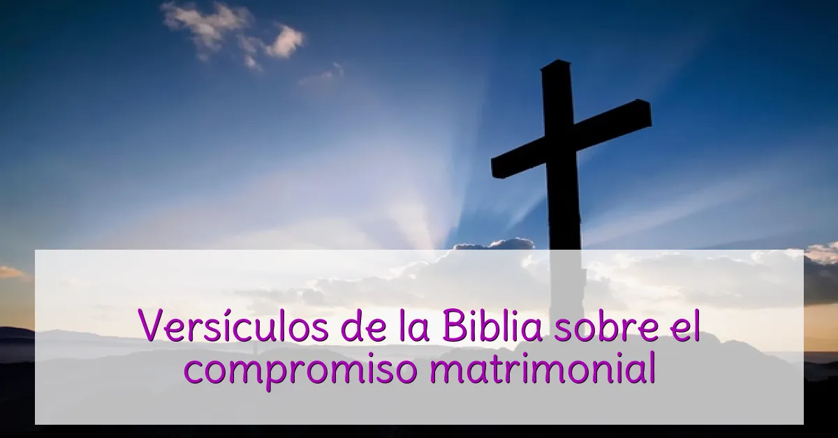 Versículos de la Biblia sobre el compromiso matrimonial