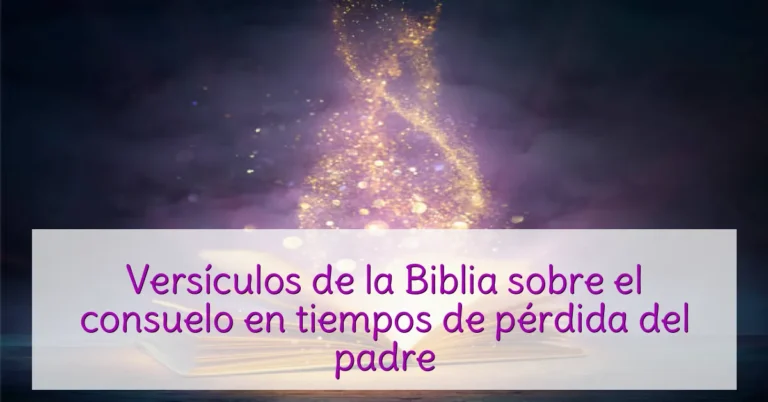 Versículos de la Biblia sobre el consuelo en tiempos de pérdida del padre