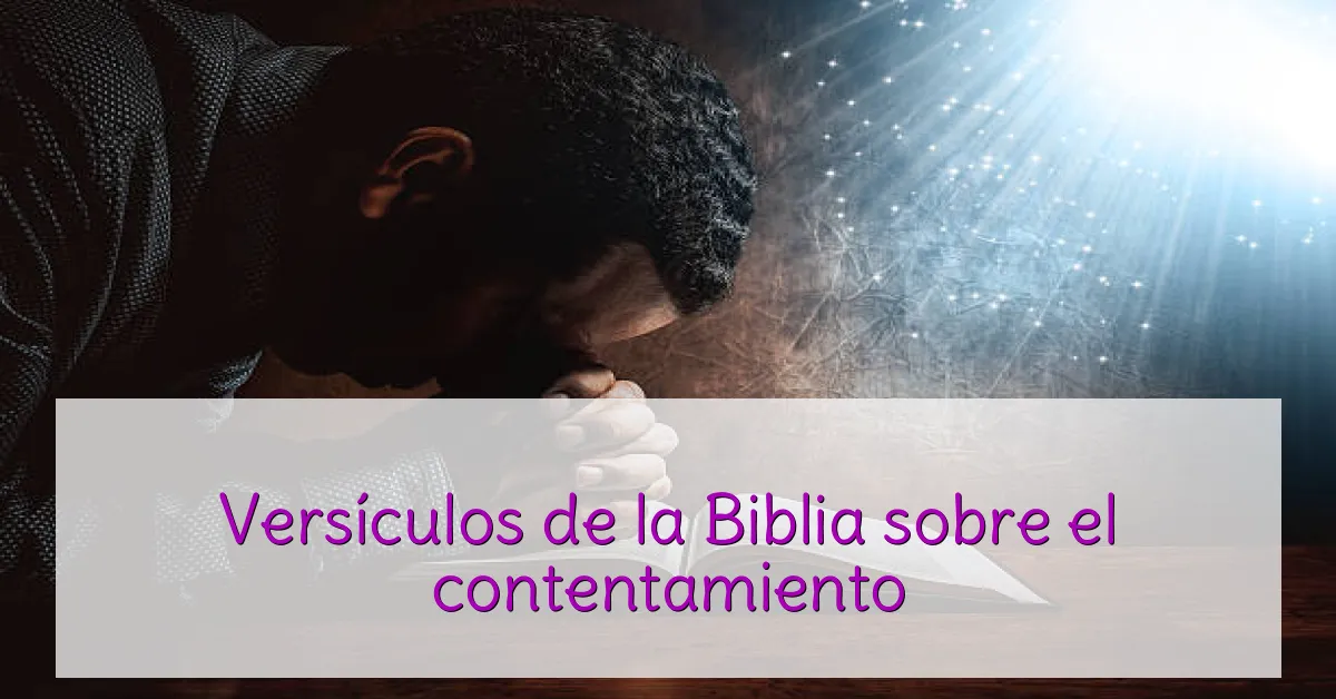 Versículos de la Biblia sobre el contentamiento